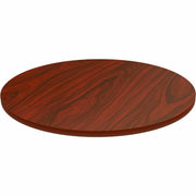Lorell Essentials Round Mahogany Laminate Tabletop, 1" Thick, 36" Diameter, Band Edge, 1 Each