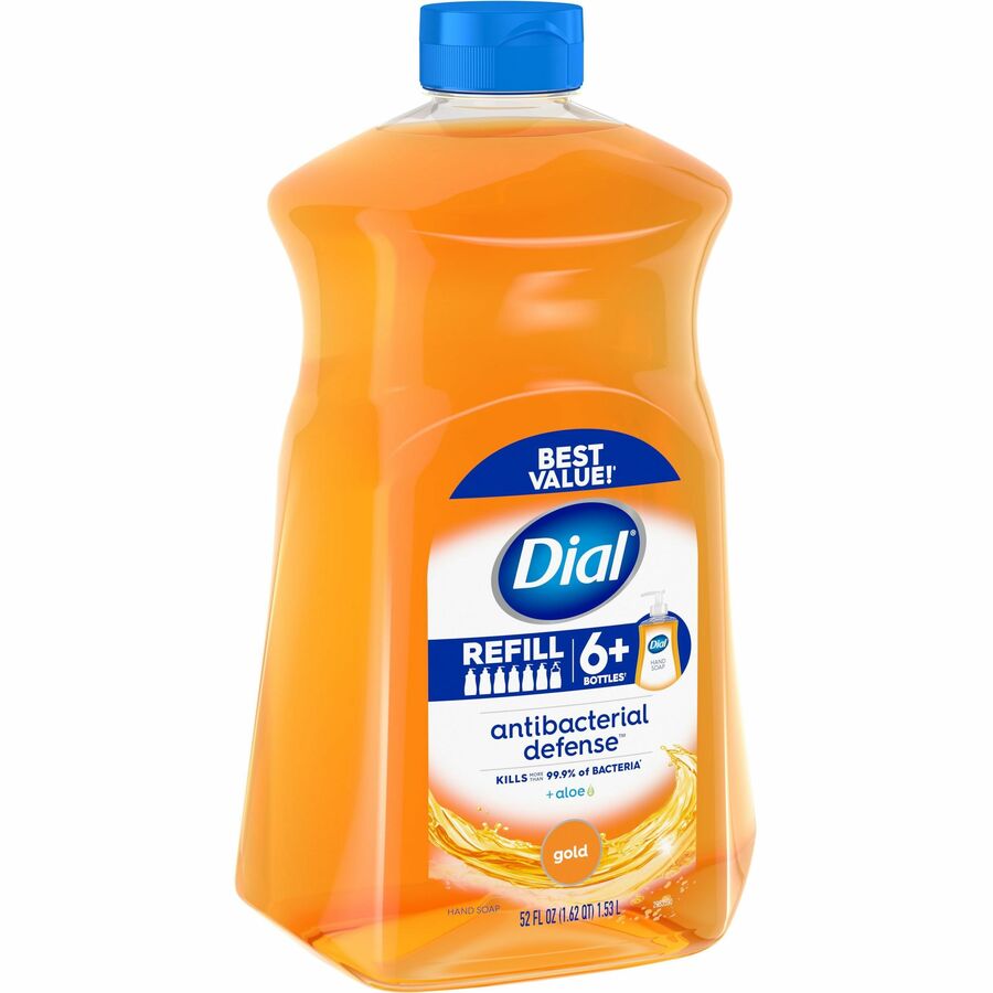 Dial Antibacterial Defense Liquid Hand Soap, Fresh Scent, 1.63 Quart Pump, Gold, Cruelty-Free, Paraben-Free, Phthalate-Free, Silicone-Free, pH Balanced, Sulfate-Free, 1 Each
