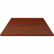 Lorell Essentials Hospitality/Conference Tabletop, 36" x 36" x 1", Square, Mahogany Laminate, Band Edge, 1 Each