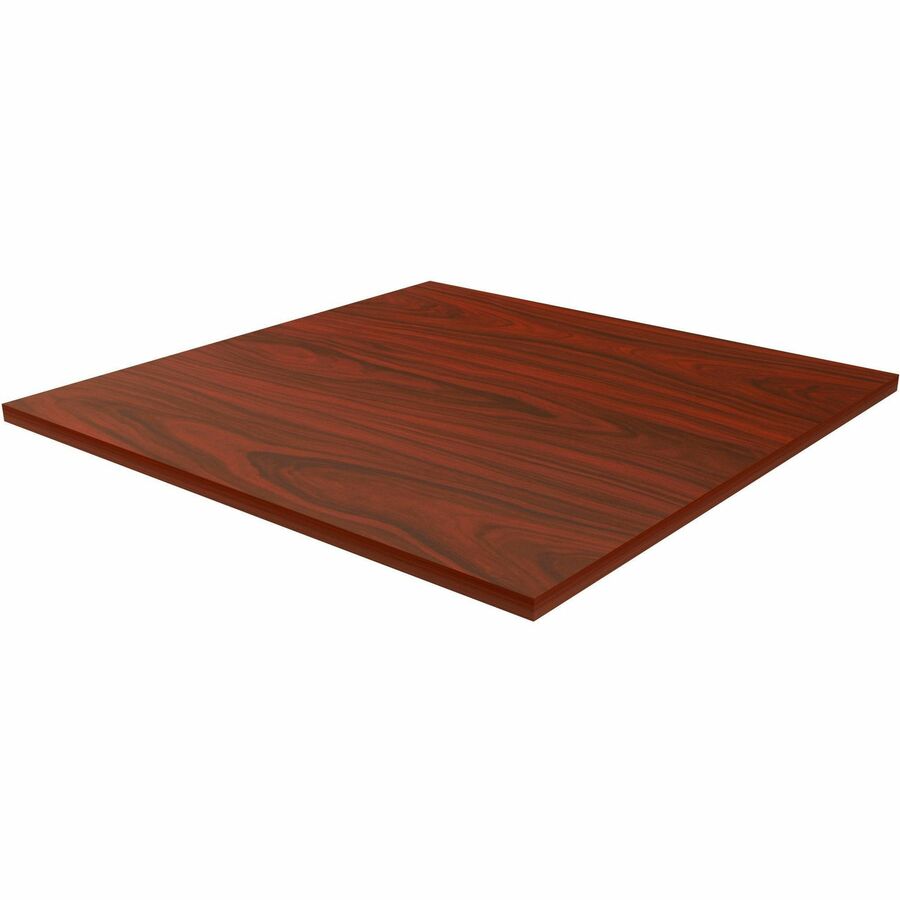 Lorell Essentials Hospitality/Conference Tabletop, 36" x 36" x 1", Square, Mahogany Laminate, Band Edge, 1 Each