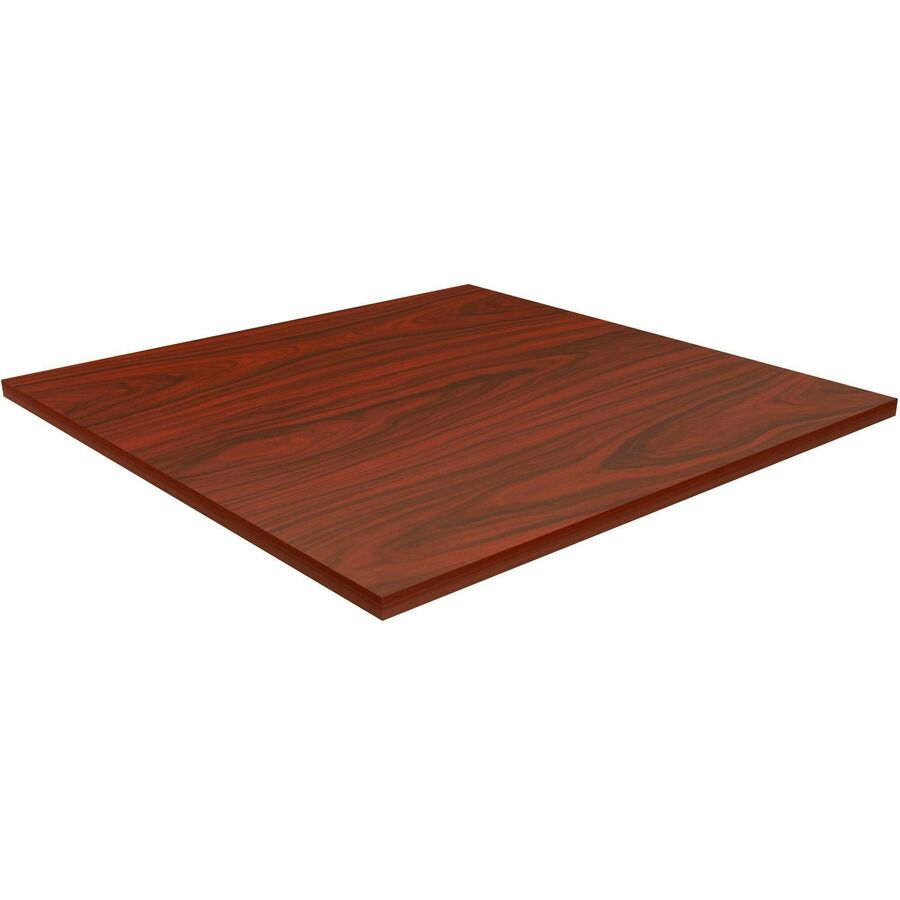 Lorell Essentials Hospitality/Conference Tabletop, 36" x 36" x 1", Square, Mahogany Laminate, Band Edge, 1 Each