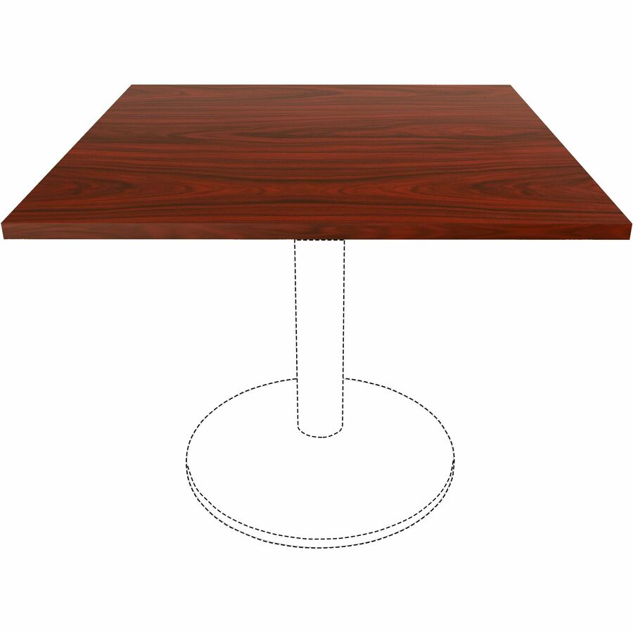 Lorell Essentials Hospitality/Conference Tabletop, 36" x 36" x 1", Square, Mahogany Laminate, Band Edge, 1 Each
