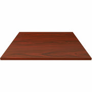 Lorell Essentials Hospitality/Conference Tabletop, Square, 42" x 42" x 1", Band Edge, Mahogany, 1 Each