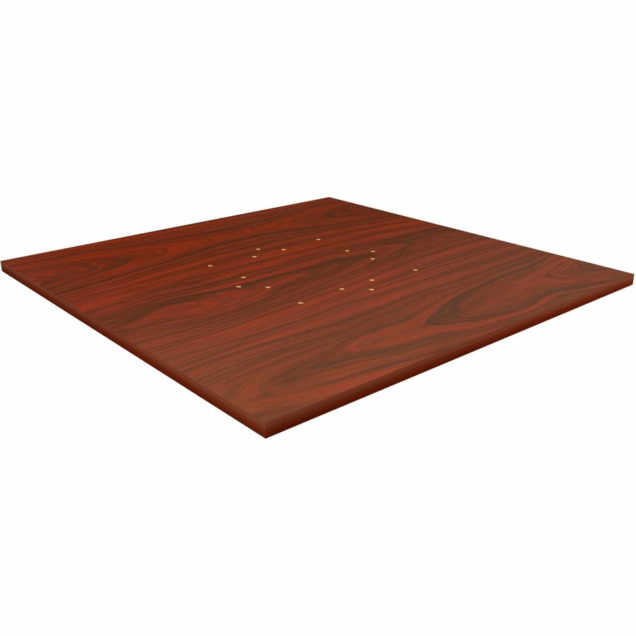Lorell Essentials Hospitality/Conference Tabletop, Square, 42" x 42" x 1", Band Edge, Mahogany, 1 Each