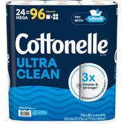 Kimberly-Clark Professional Ultra Clean Toilet Paper, 1 Ply, White, Paper/Fiber, 24 Pack