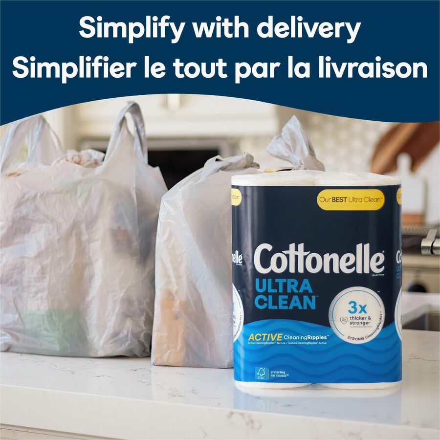 Kimberly-Clark Professional Ultra Clean Toilet Paper, 1 Ply, White, Paper/Fiber, 24 Pack