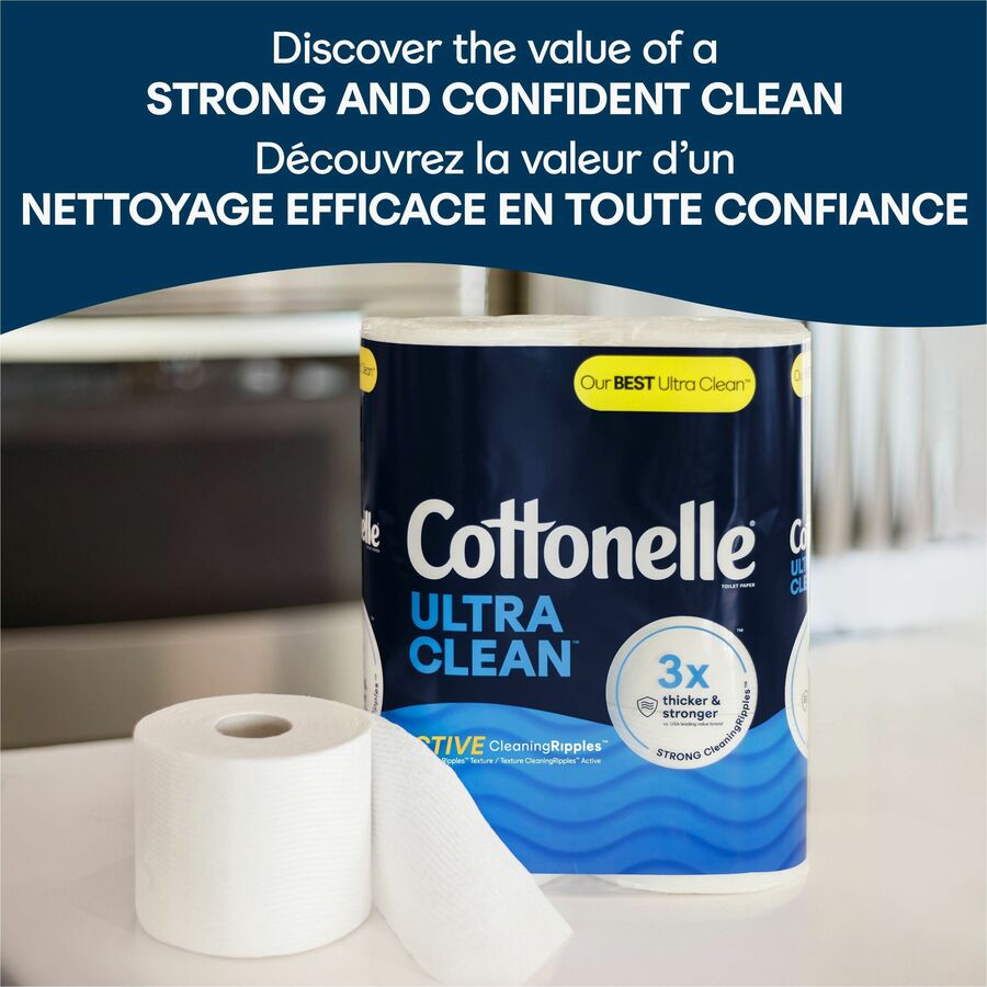 Kimberly-Clark Professional Ultra Clean Toilet Paper, 1 Ply, White, Paper/Fiber, 24 Pack