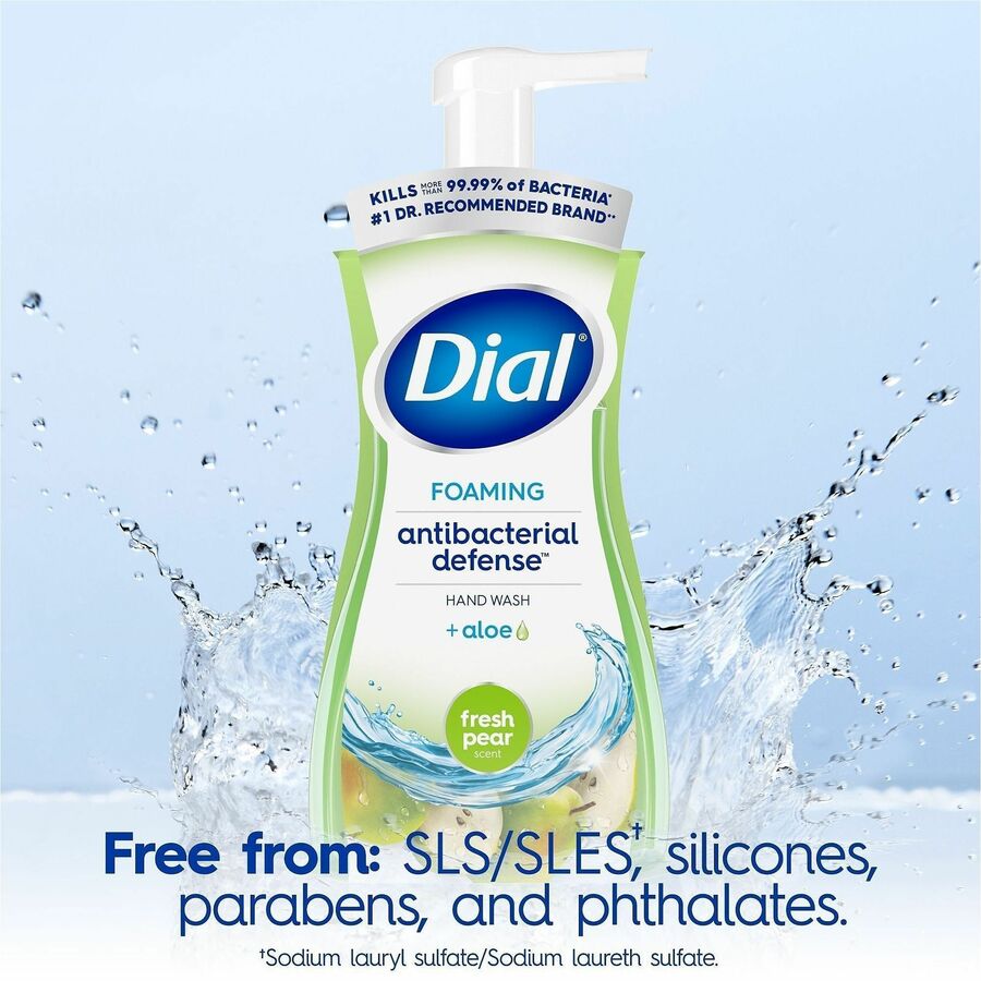 Fresh Pear Scent - 10 fl oz - Pump Bottle Dispenser - Kill Germs - Hand, Skin - Green - 1 Each