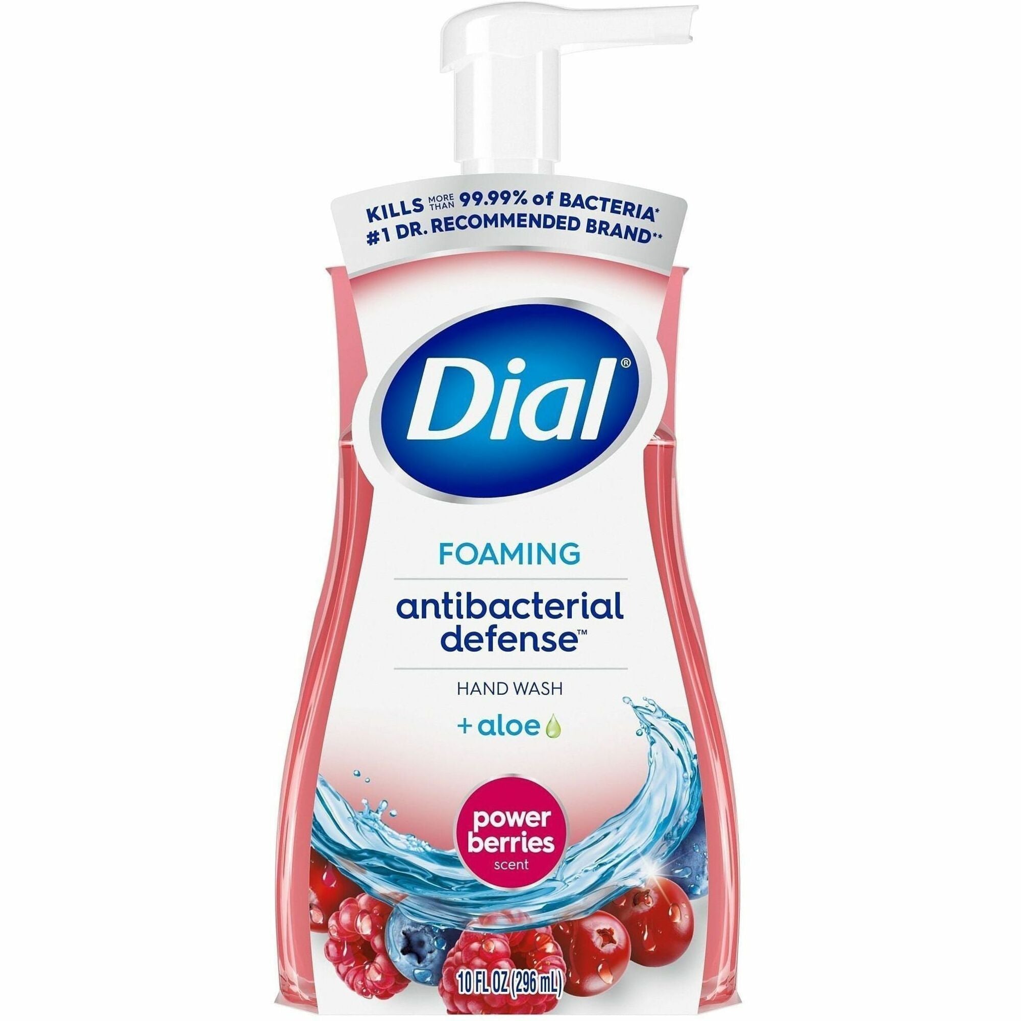 Power Berries Scent - 10 fl oz - Pump Bottle Dispenser - Bacteria Remover - Hand, Skin - Antibacterial - Red - Pleasant Scent - 1 Each