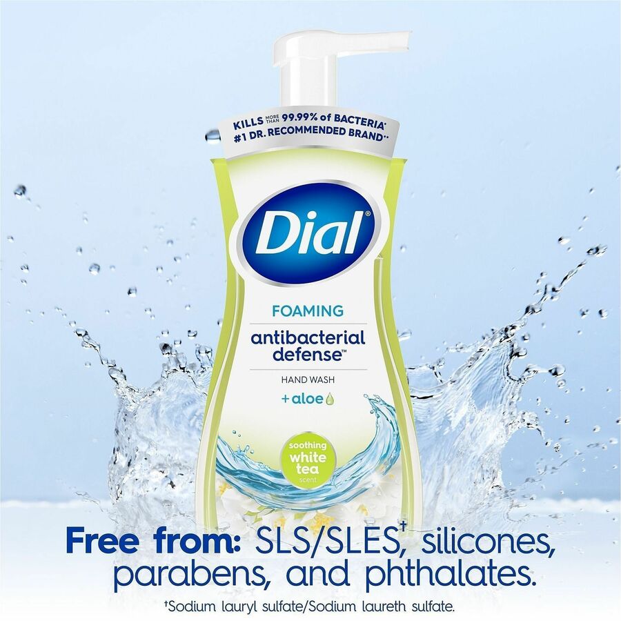 Dial Complete Original Foam Hand Wash Pump, White Tea Scent, 10 fl oz, Antibacterial, Moisturizing, Clear, 1 Each