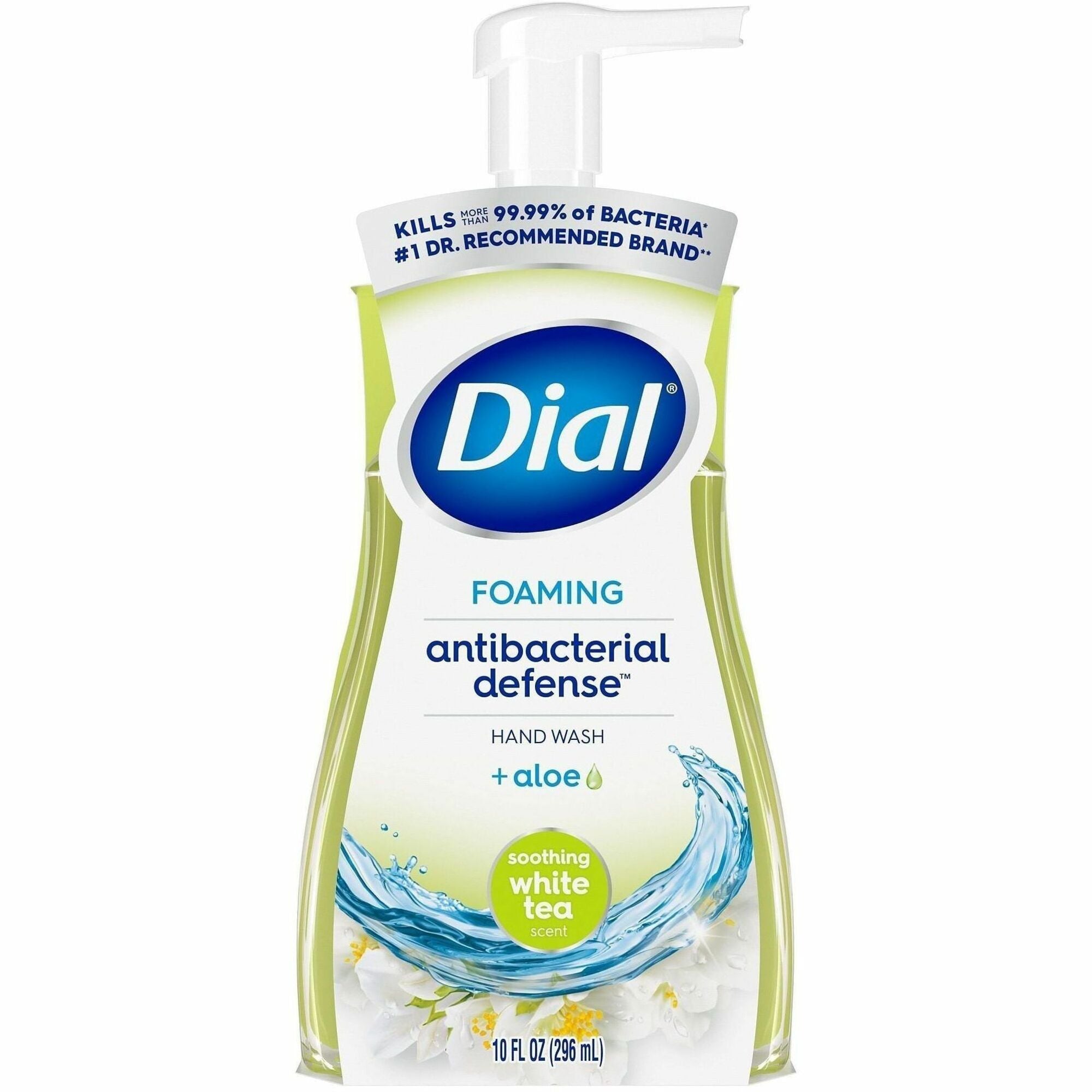 Dial Complete Original Foam Hand Wash Pump, White Tea Scent, 10 fl oz, Antibacterial, Moisturizing, Clear, 1 Each