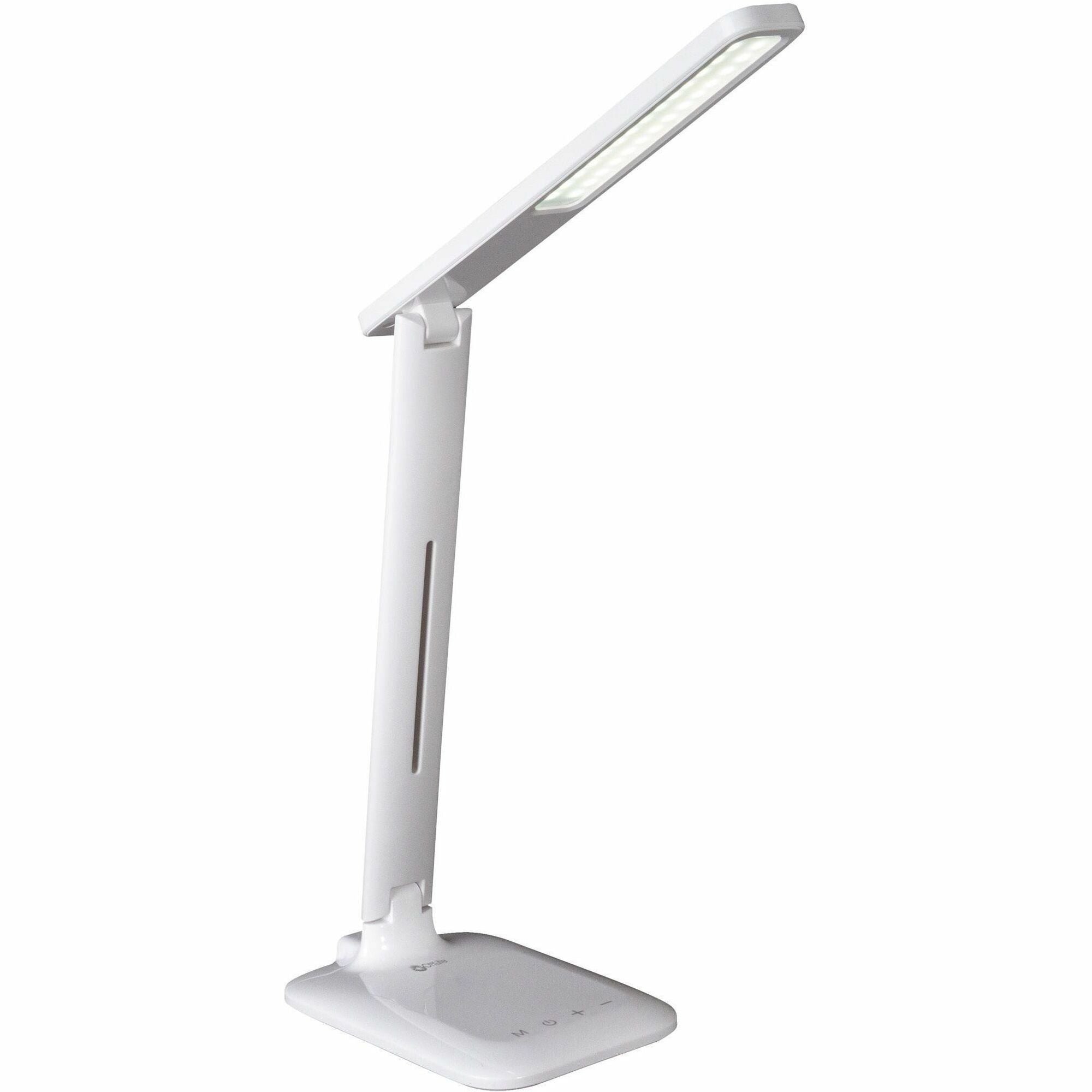 OttLite Slimline LED Desk Lamp, 1 Each – Color Changing Mode, Adjustable Brightness, ClearSun LED, Touch Control, Adjustable Height & Shade, Desk Mountable, White