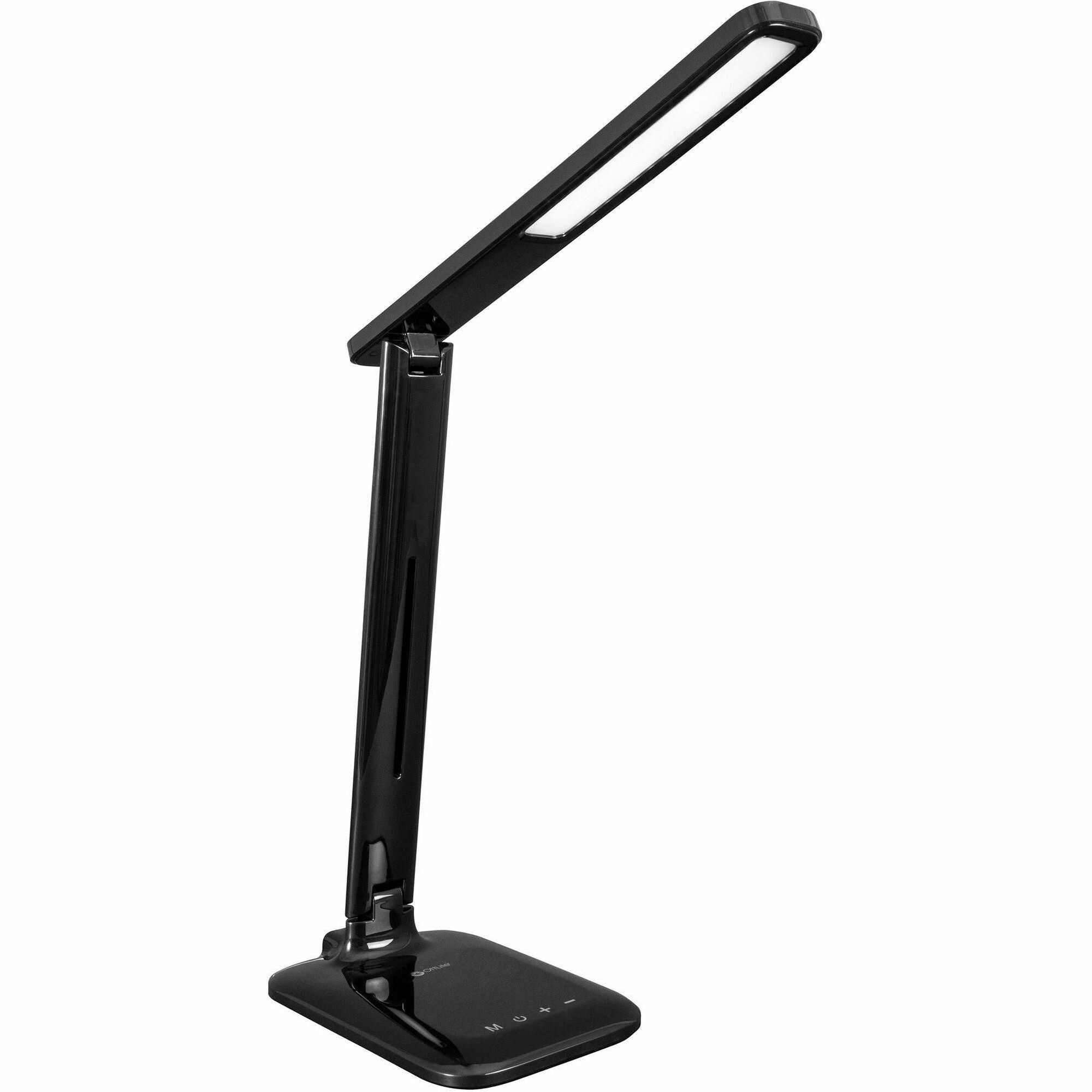 OttLite Slimline LED Desk Lamp, 1 Each, Black, Desk Mountable, Color Changing Mode, Adjustable Brightness, ClearSun LED, Touch Sensitive Control Panel, Adjustable Height & Shade, Color Temperature Setting