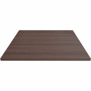 Lorell Essentials Hospitality/Conference Tabletop, 36" x 36" x 1", Square, White Laminate with Espresso Band Edge, 1 Each