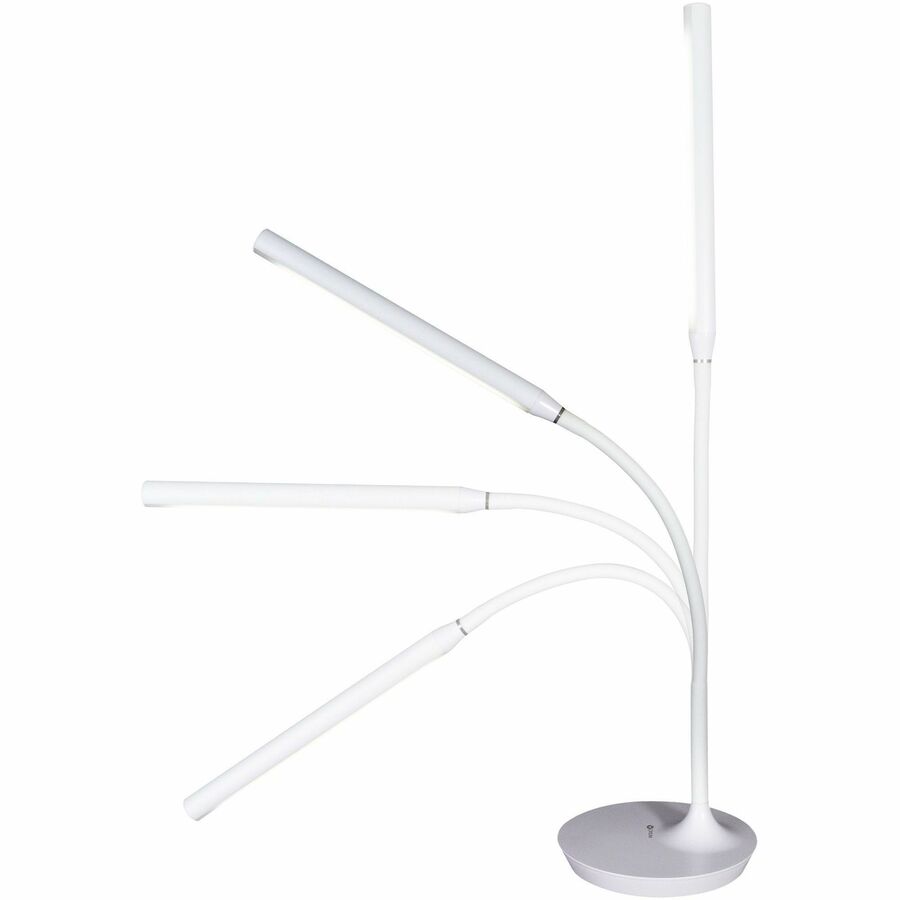 OttLite Extended Reach LED Desk Lamp, 1 Each, White, Flexible Neck, ClearSun LED, Touch-activated, Adjustable Brightness, Glare-free Light, Desk Mountable