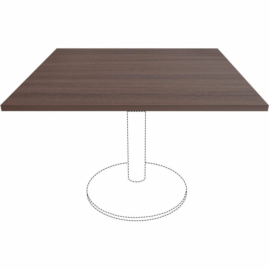 Lorell Essentials Round Tabletop, 42" x 42" x 1", Band Edge, Espresso Finish, 1 Each