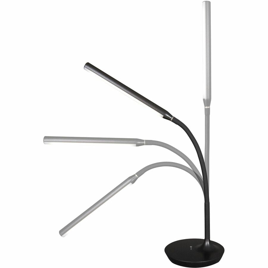 OttLite Extended Reach LED Desk Lamp, 1 Each, Flexible Neck, ClearSun LED, Touch-Activated, Adjustable Brightness, Glare-Free Light, Desk Mountable, Black
