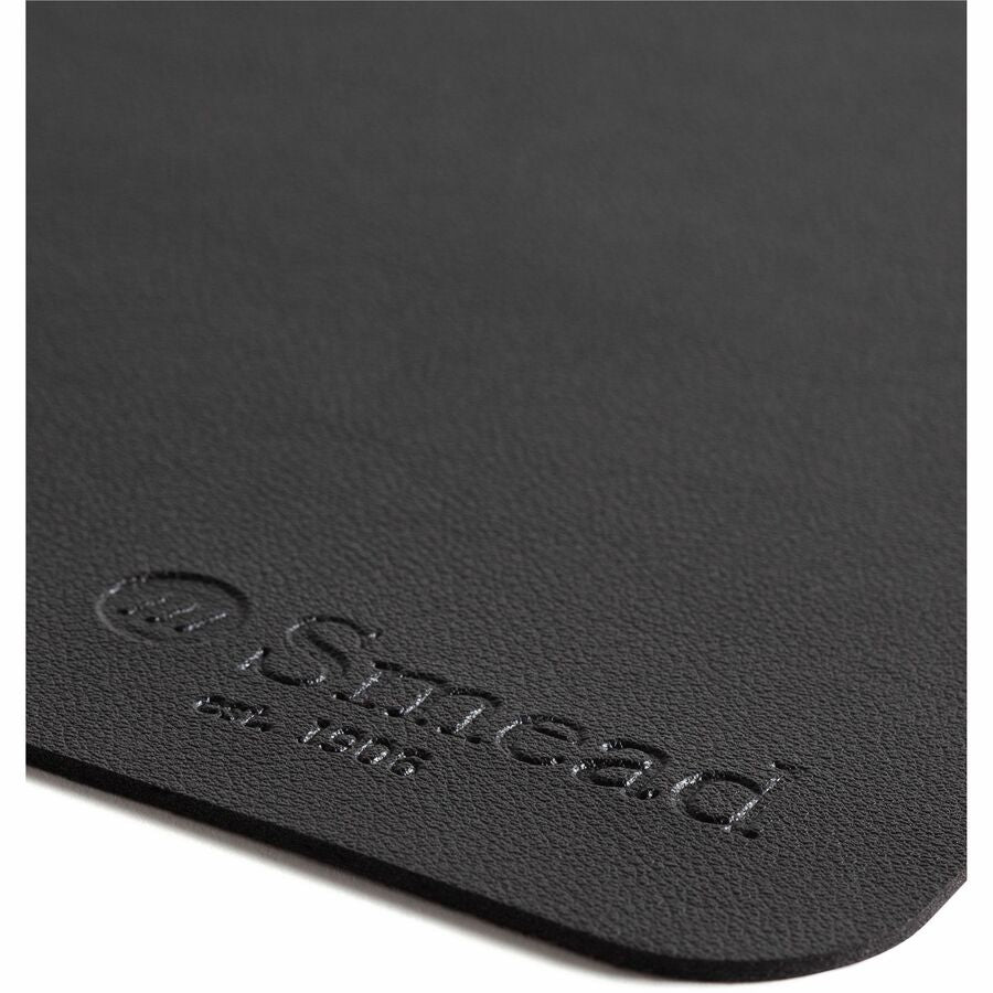 Smead Waterproof Desk Pad, Rectangular, 13.7" x 23.6", Faux Suede Backing, Vegan Leather, Charcoal, 1 Each