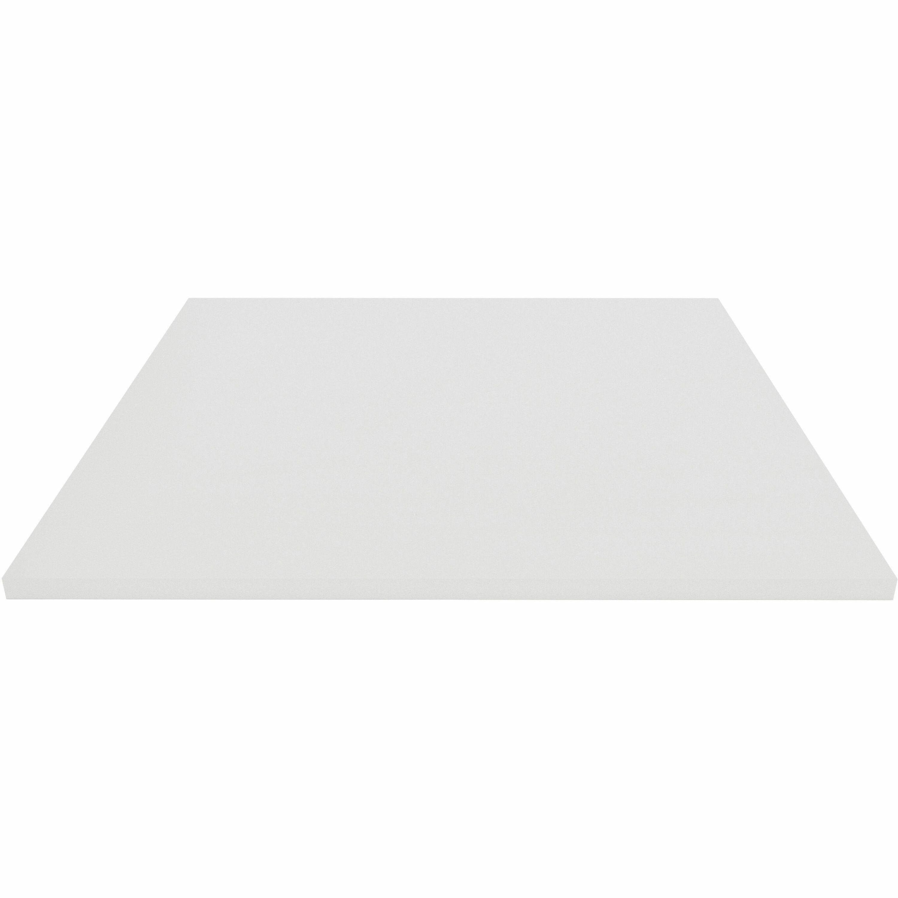 Lorell Essentials Hospitality/Conference Tabletop, Square, 36" x 36" x 1", White Laminate with Band Edge, 1 Each