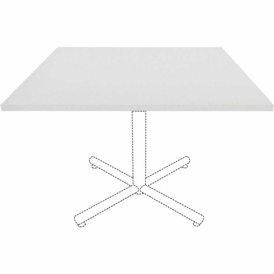 Lorell Essentials Round White Laminate Tabletop, 42" Diameter x 1" Thick, Band Edge, 1 Each