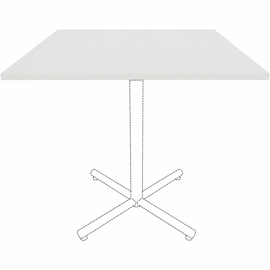 Lorell Essentials Round White Laminate Tabletop, 42" Diameter x 1" Thick, Band Edge, 1 Each