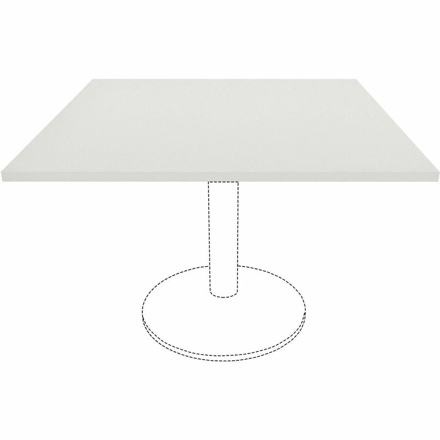 Lorell Essentials Round White Laminate Tabletop, 42" Diameter x 1" Thick, Band Edge, 1 Each