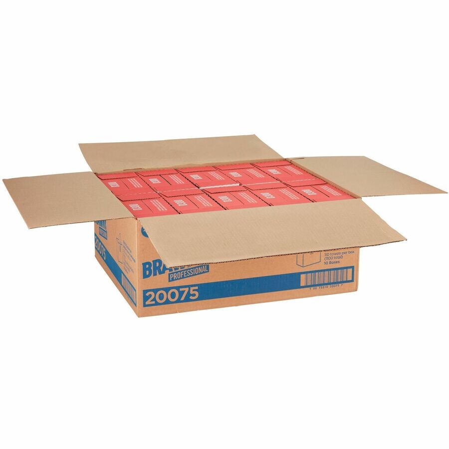 1 Ply - 9.20" Width x 15.60" Length - White - 10 / Carton