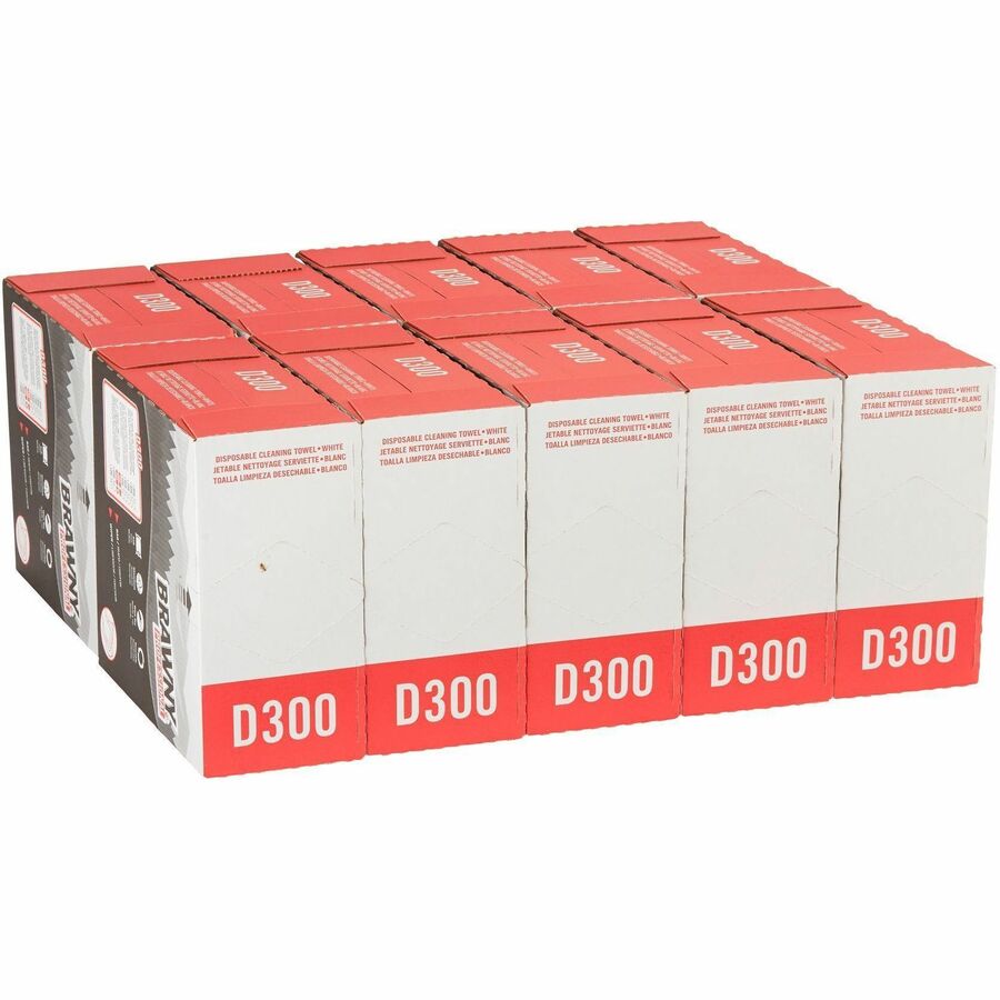 1 Ply - 9.20" Width x 15.60" Length - White - 10 / Carton