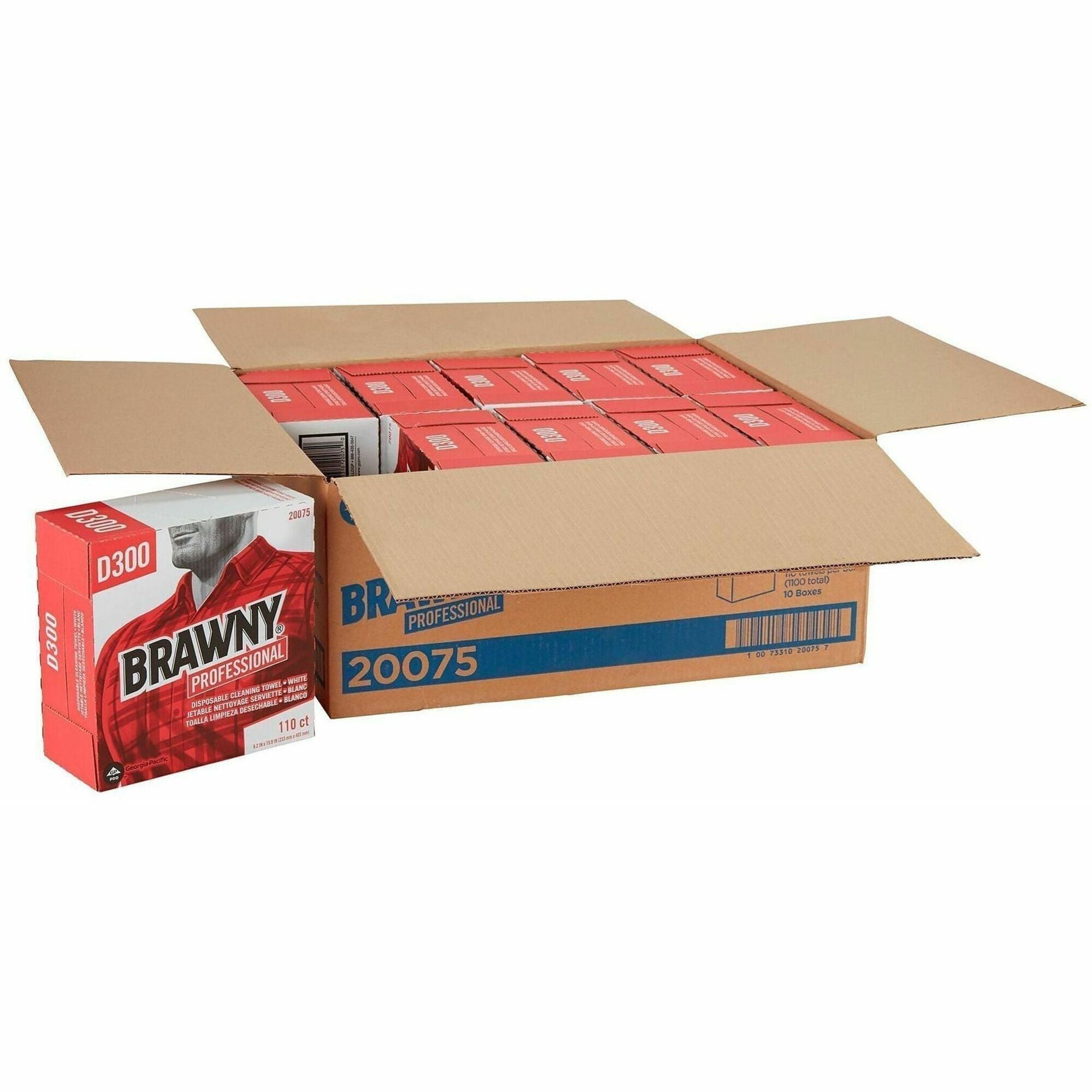 1 Ply - 9.20" Width x 15.60" Length - White - 10 / Carton