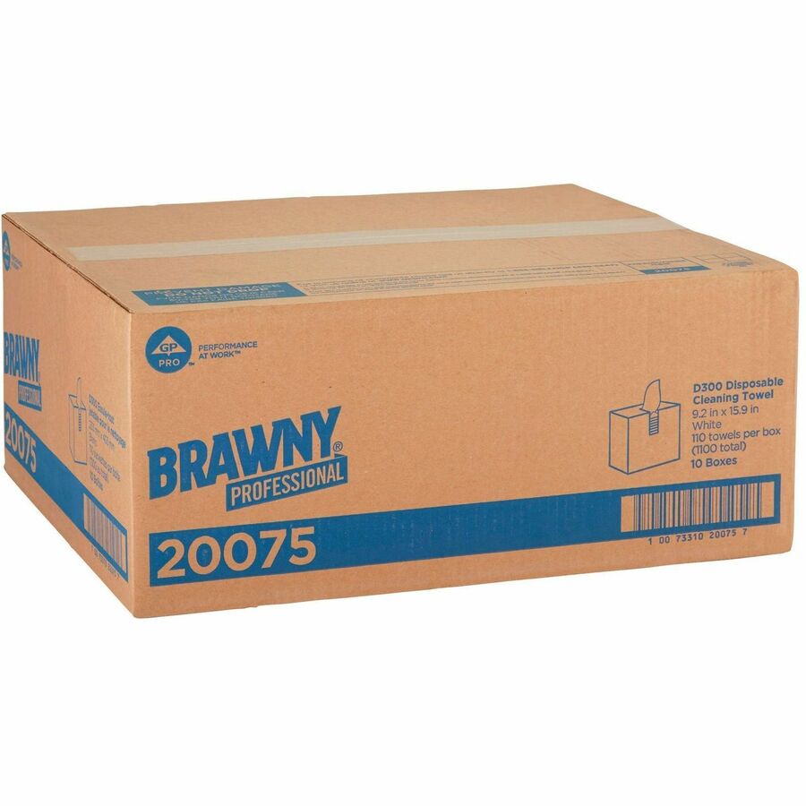 1 Ply - 9.20" Width x 15.60" Length - White - 10 / Carton