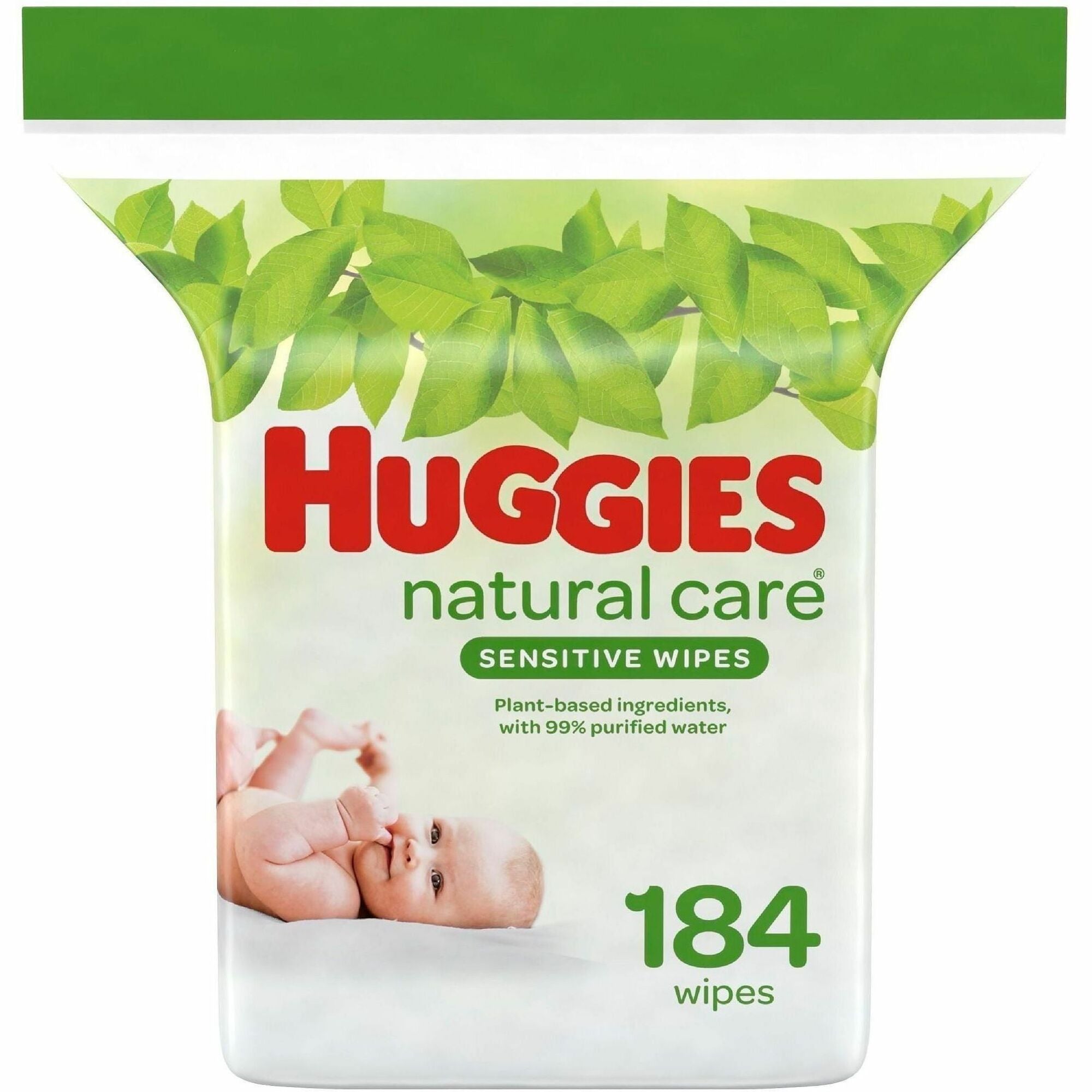Huggies Natural Care Sensitive Baby Wipes, White, 184 Pack, Unscented, Hypoallergenic, Paraben-Free, Alcohol-Free, pH Balanced