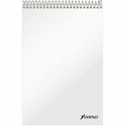 80 Sheets - 160 Pages - Spiral Bound - Gregg Ruled Margin - 20 lb Basis Weight - 6" x 9" Sheet Size - Green Tint Paper - White Chipboard Cover - Portable, Spiral Bound, Sturdy Cover - 6 / Pack