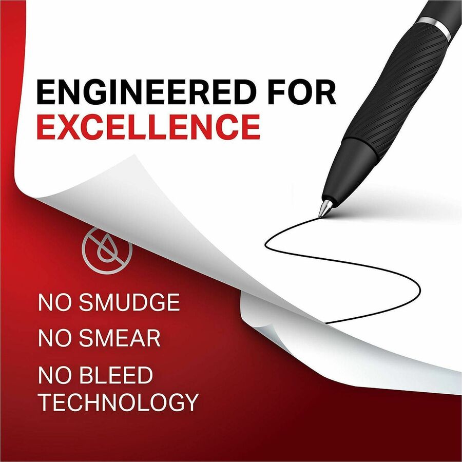 Sharpie S-Gel Pen - Retractable - Black, Gray Ink - Gel-based - Gray Metal Barrel - 2 / Pack