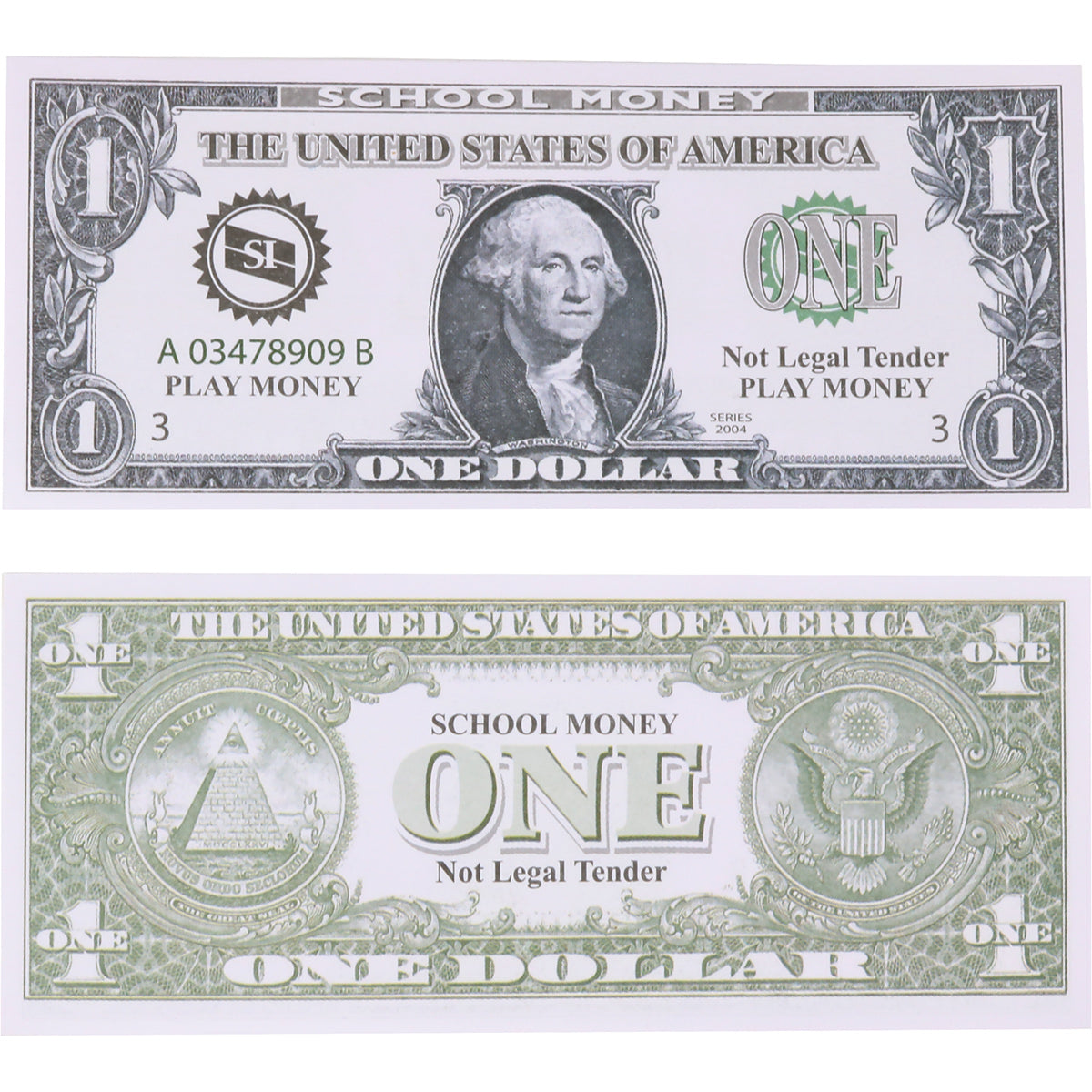 U.S. School Money $1 Bills Pk. 100