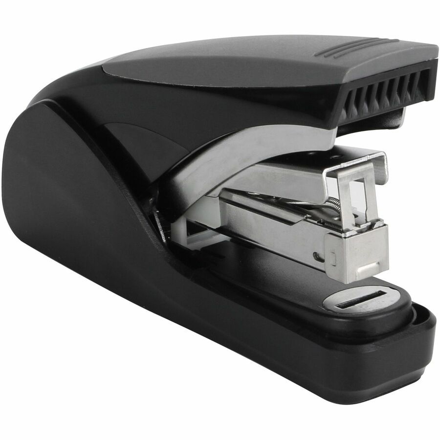 Business Source Full-strip Effortless Stapler, Staples Up to 25 Sheets, Holds 210 Staples, Front Loading, Black, 1 Each