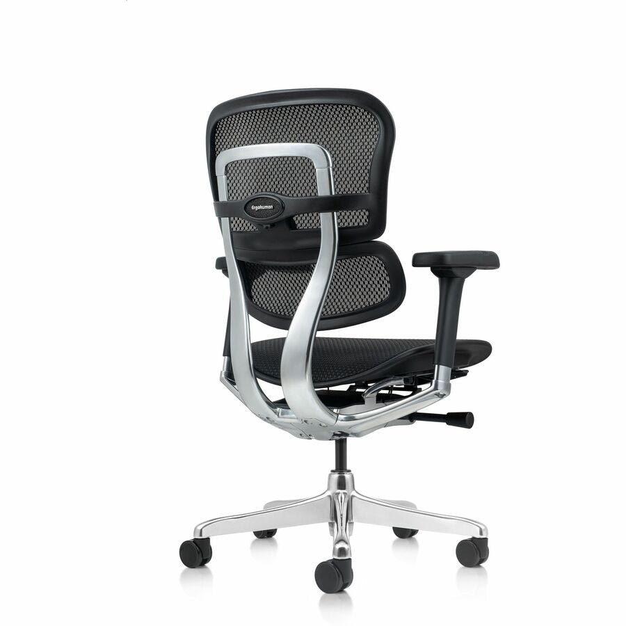 Eurotech ErgoHuman Gen2 Executive All-Mesh Chair, Black, Fiber Polymer Composite Frame, 5-Star Base, Adjustable Armrests, 1 Each