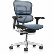 Eurotech ErgoHuman Gen2 Executive All-Mesh Chair, Blue, Fiber Polymer Composite Frame, 5-Star Base, Adjustable Armrests, Lumbar Support, Mesh Material, 1 Each