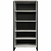 Martin Mason Concrete Laminate Bookcase, 78"H x 36"W x 12"D, 4 Shelves (3 Adjustable), Thermofused Laminate, Concrete/Wood Finish, Dark Bronze Hardware, 1 Each