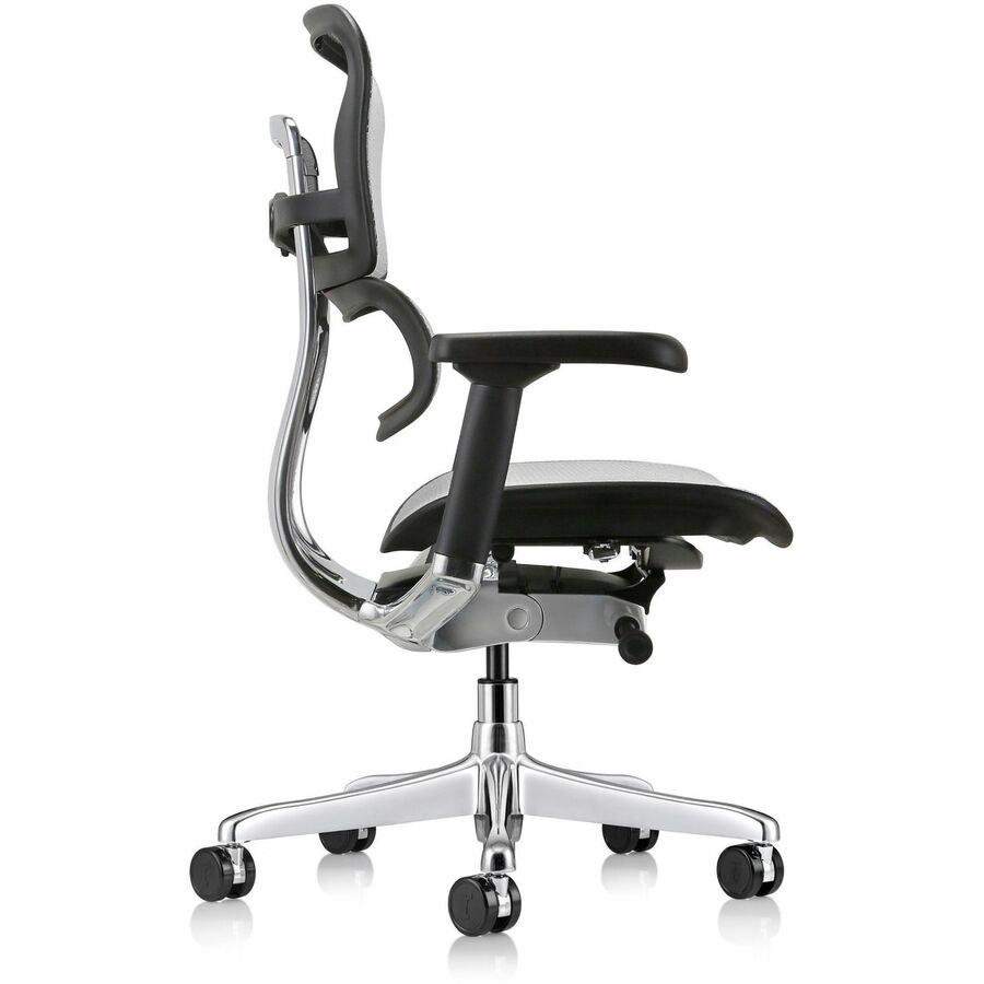 Eurotech ErgoHuman Gen2 Executive All-Mesh Chair, Fiber Polymer Composite Frame, 5-star Base, Gray, Mesh, Adjustable Armrest, 1 Each
