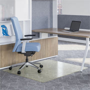 Deflecto OceanMat Chair Mat for Carpet, 48" x 36", Rectangular, Clear, Polyethylene Terephthalate (PET), 1 Each