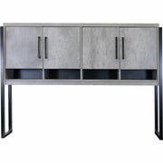 Martin Mason Concrete Laminate Unit, 31"H x 66"W x 28"D, 4 Doors, 2 Shelves, 1 Adjustable Shelf, Concrete/Stone/Laminate Finish, Dark Bronze Hardware, 1 Each