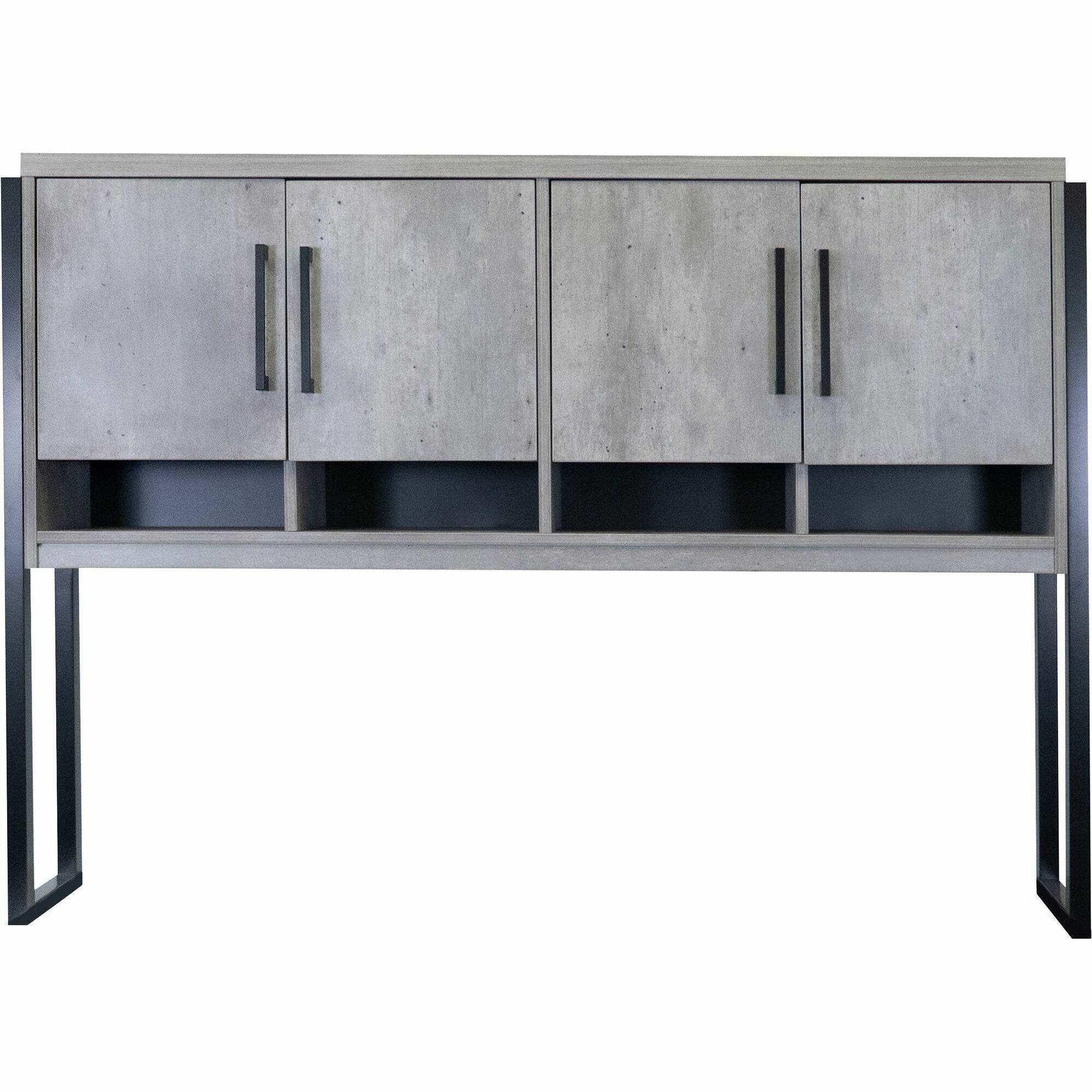 Martin Mason Concrete Laminate Unit, 31"H x 66"W x 28"D, 4 Doors, 2 Shelves, 1 Adjustable Shelf, Concrete/Stone/Laminate Finish, Dark Bronze Hardware, 1 Each