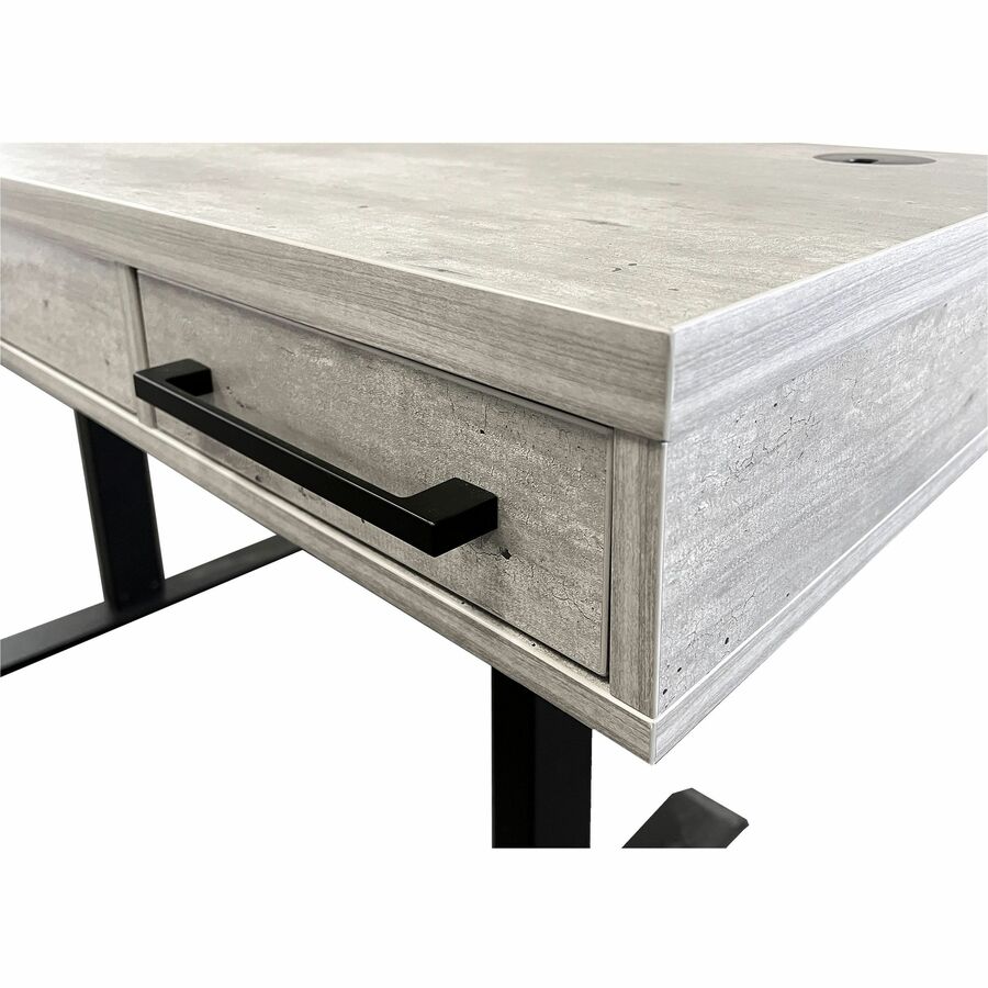 Martin Mason Concrete Laminate Unit, 60" W x 24" D, 3 Drawers, Concrete/Stone Finish, AC Power Outlet, 1 Each