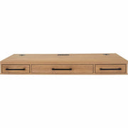 Martin Mason Concrete Laminate Unit - x 60" Width x 24" Depth - Total Drawer(s): 3 - Finish: Monarca Natural, Wood - AC Power Outlet - For Office Supplies - 1 Each