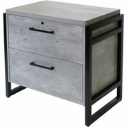 Martin Mason Concrete Laminate Unit - 31" Height x 34" Width x 21" Depth - Total Drawer(s): 2 - Material: Thermofused Laminate (TFL) - Finish: Concrete, Stone - Durable, Long Lasting, Lockable Drawer - For Storage, Document - 1 Each