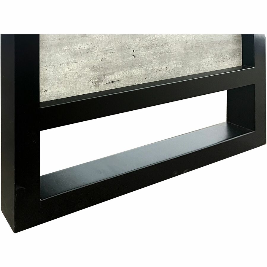 Martin Mason Concrete Laminate Unit - 31" Height x 60" Width x 30" Depth - Total Drawer(s): 1 - Material: Laminate - Finish: Stone, Concrete - Grommet - 1 Each