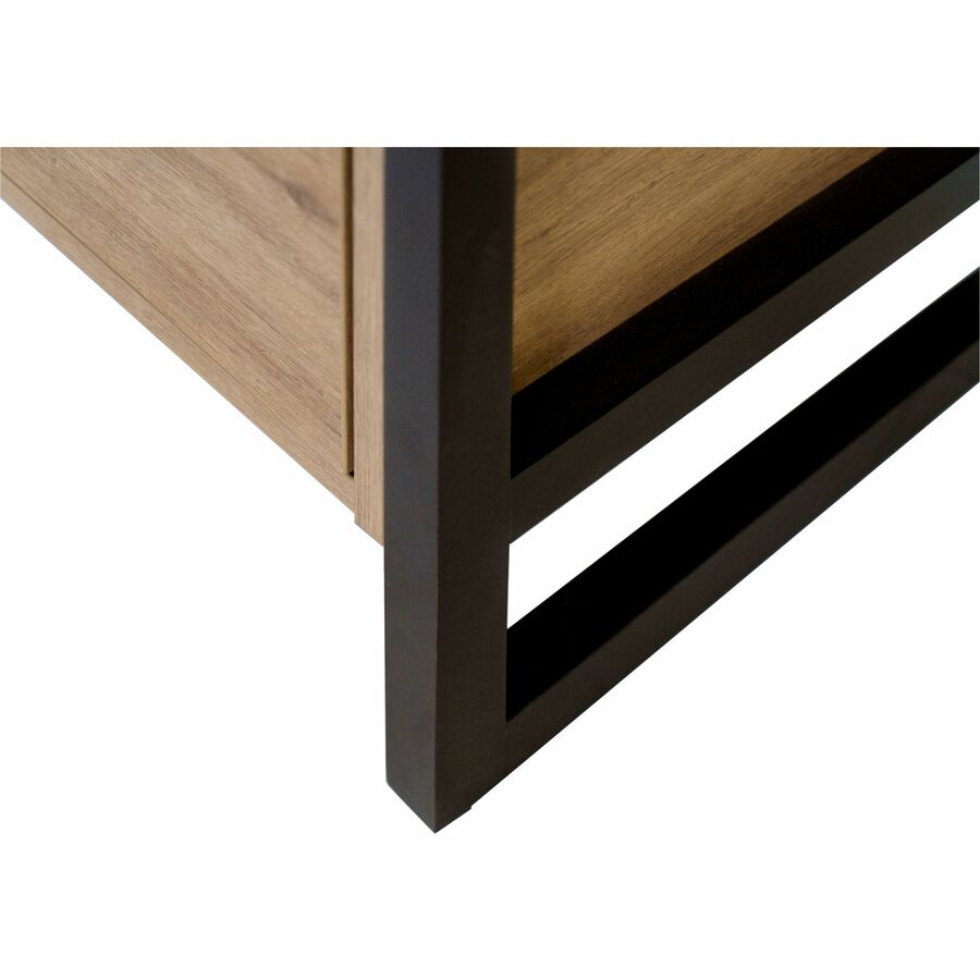 Martin Mason Monarca Laminate Unit - 31" Height x 34" Width x 21" Depth - Total Drawer(s): 2 - Material: Thermofused Laminate (TFL) - Finish: Monarca Natural, Wood - Durable, Long Lasting, Lockable Drawer - For Storage, Office, Document - 1 Each