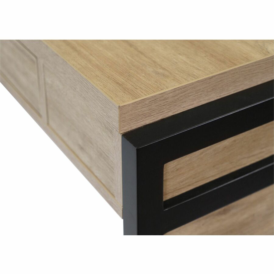 Martin Mason Monarca Laminate Unit - 31" Height x 60" Width x 30" Depth - Total Drawer(s): 1 - Material: Laminate - Finish: Wood, Monarca Natural - Grommet - 1 Each