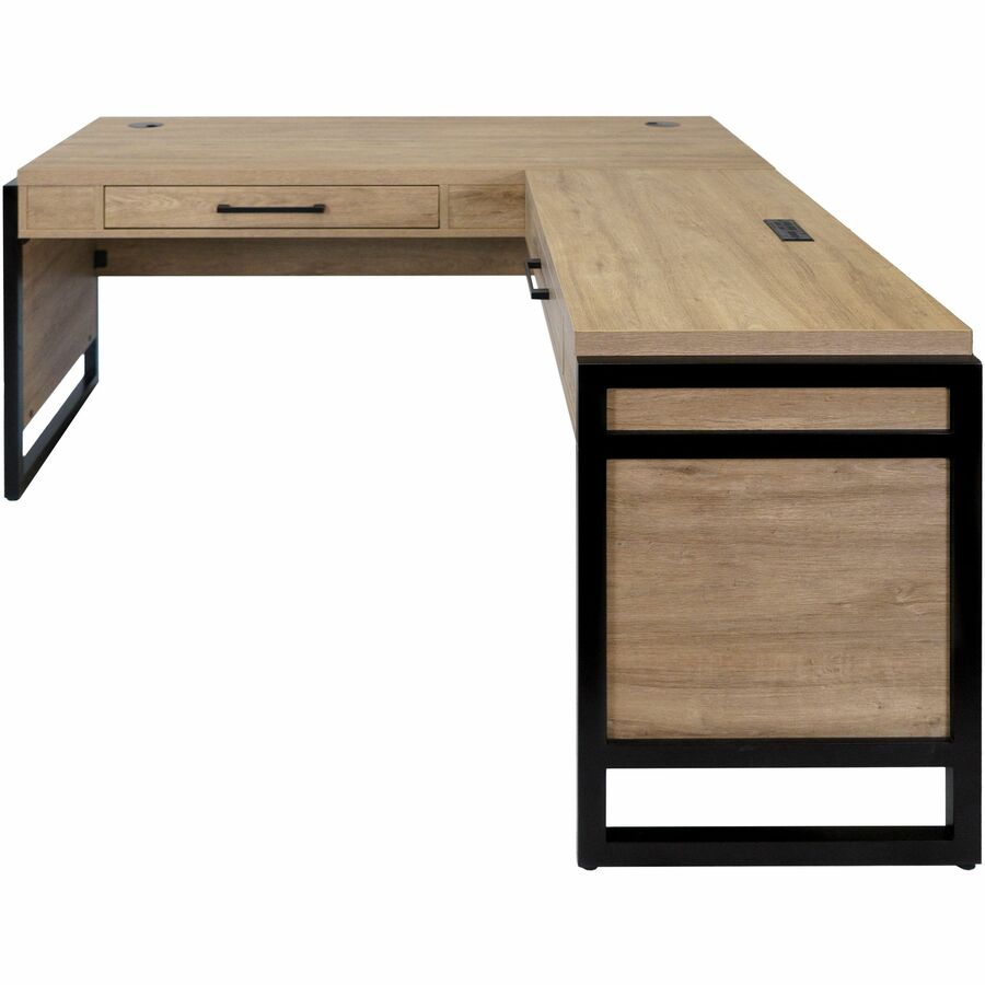 Martin Mason Monarca Laminate Unit - 31" Height x 60" Width x 30" Depth - Total Drawer(s): 1 - Material: Laminate - Finish: Wood, Monarca Natural - Grommet - 1 Each