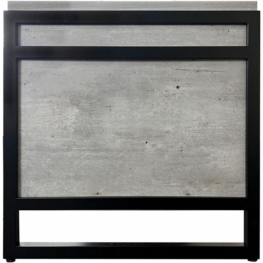 Martin Mason Concrete Laminate Unit, 31"H x 60"W x 30"D, 3 Drawers, Thermofused Laminate, Concrete/Stone Finish, Solid Wood Frame, Cable Management, Grommet, AC Power Outlet, USB, Dark Bronze Hardware, 1 Each